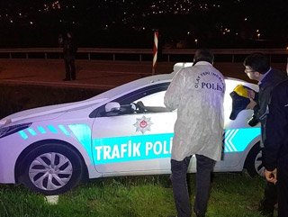 Samsun’da maket polis araçlarının lambalarını çaldılar