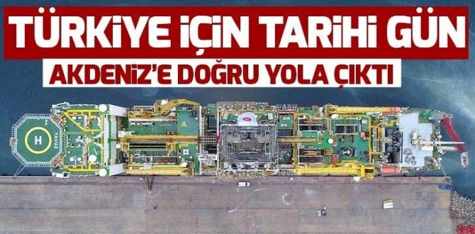 Türkiye’nin ikinci sondaj gemisi Yavuz Akdeniz’e uğurlandı