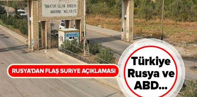 Rusya’dan flaş Suriye açıklaması: Türkiye, ABD ve Rusya… .
