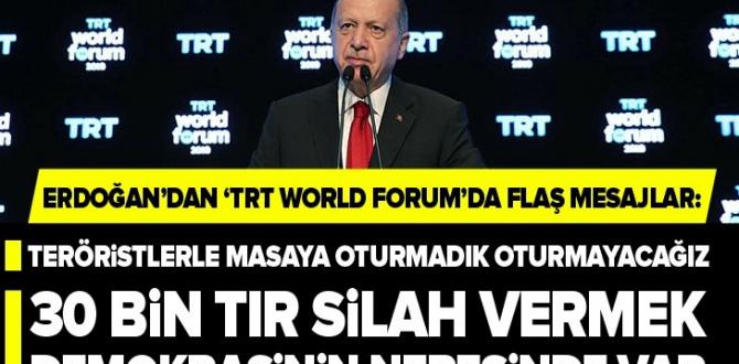 Başkan Erdoğan’dan “TRT World Forum 2019″da flaş açıklamalar .