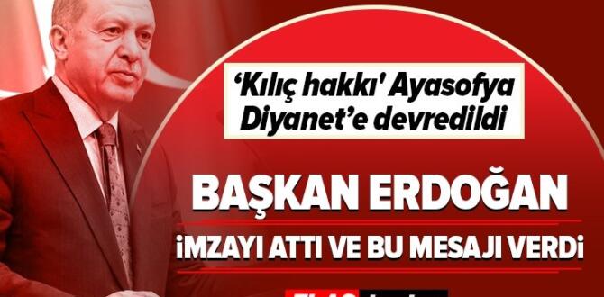 Son dakika: Başkan Erdoğan bu akşam saat 20:53’te ulusa seslenecek! Ayasofya için imzayı attı ve bu mesajı verdi.
