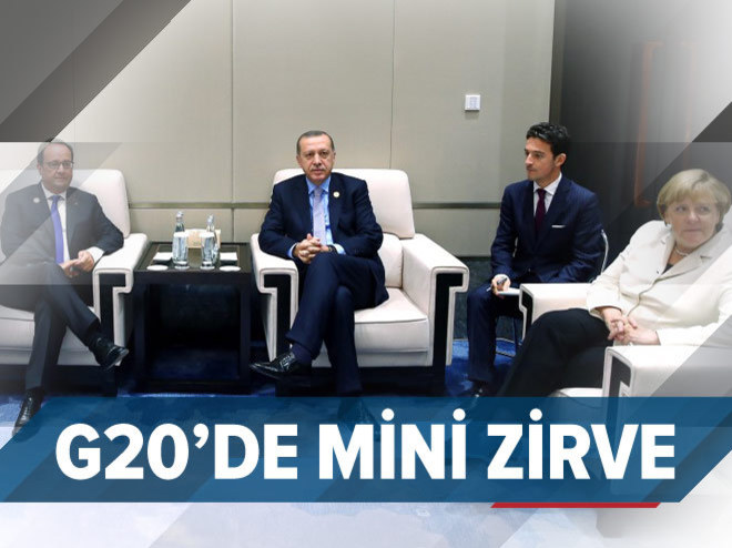 Erdoğan, liderlerle dörtlü zirvede bir araya geldi.