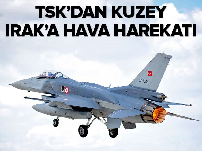 TSK’dan Kuzey Irak’taki terör örgütü PKK hedeflerine hava harekatı