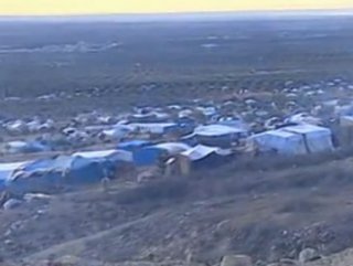 Afrin’den kaçan binlerce kişinin kaldığı çadırlar