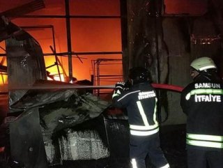 Samsun’da şüpheli mağaza yangını