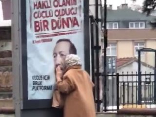 Yaşlı teyzenin Erdoğan sevgisi