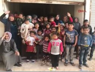 Afrin’de saklanan sivillerin sevinci