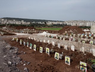 Afrin’de terörist mezarları bulundu