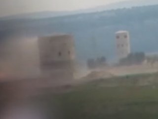 Afrin’de teröristlerin gözetleme kulesi imha edildi