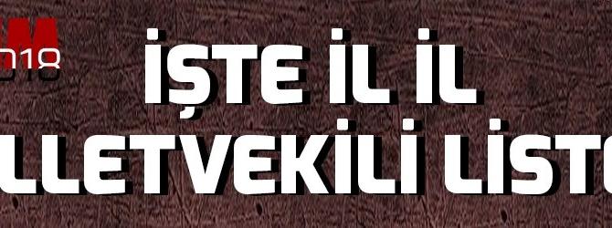 24 Haziran seçim sonuçları belli oldu! İşte il il milletvekili listesi.