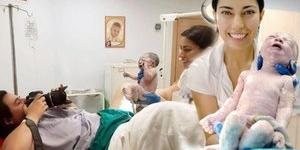 Keriman Küçük bu kez kendi doğumunu fotoğrafladı