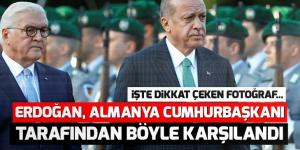 Başkan Erdoğan Almanya’da Steinmeier tarafından böyle karşılandı