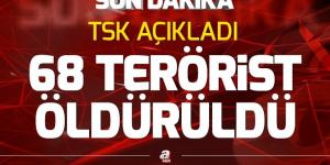 TSK: Bir haftada 68 terörist etkisiz hale getirildi