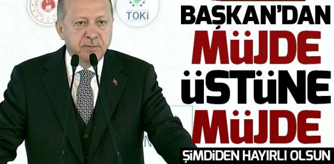 Son dakika Başkan Erdoğan’dan canlı yayında müjde üstüne müjde!