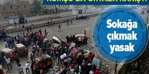 Irak’ın başkenti Bağdat’ta sokağa çıkma yasağı .