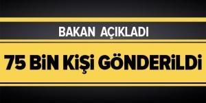 Bakan Soylu: 75 bin kaçak göçmen sınır dışı edildi .