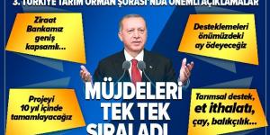 Son dakika: Başkan Erdoğan Türkiye Tarım Orman Şurası’nda alınan karaları açıkladı! Müjdeleri sıraladı… .