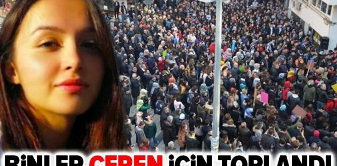 Ordu’da binlerce kişi canice öldürülen Ceren Özdemir için toplandı