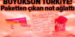 Elazığ’a gönderilen yardım paketinden çıkan duygusal not!.