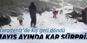 Karadeniz’de kış geri döndü | Mayıs ayında kar sürprizi .